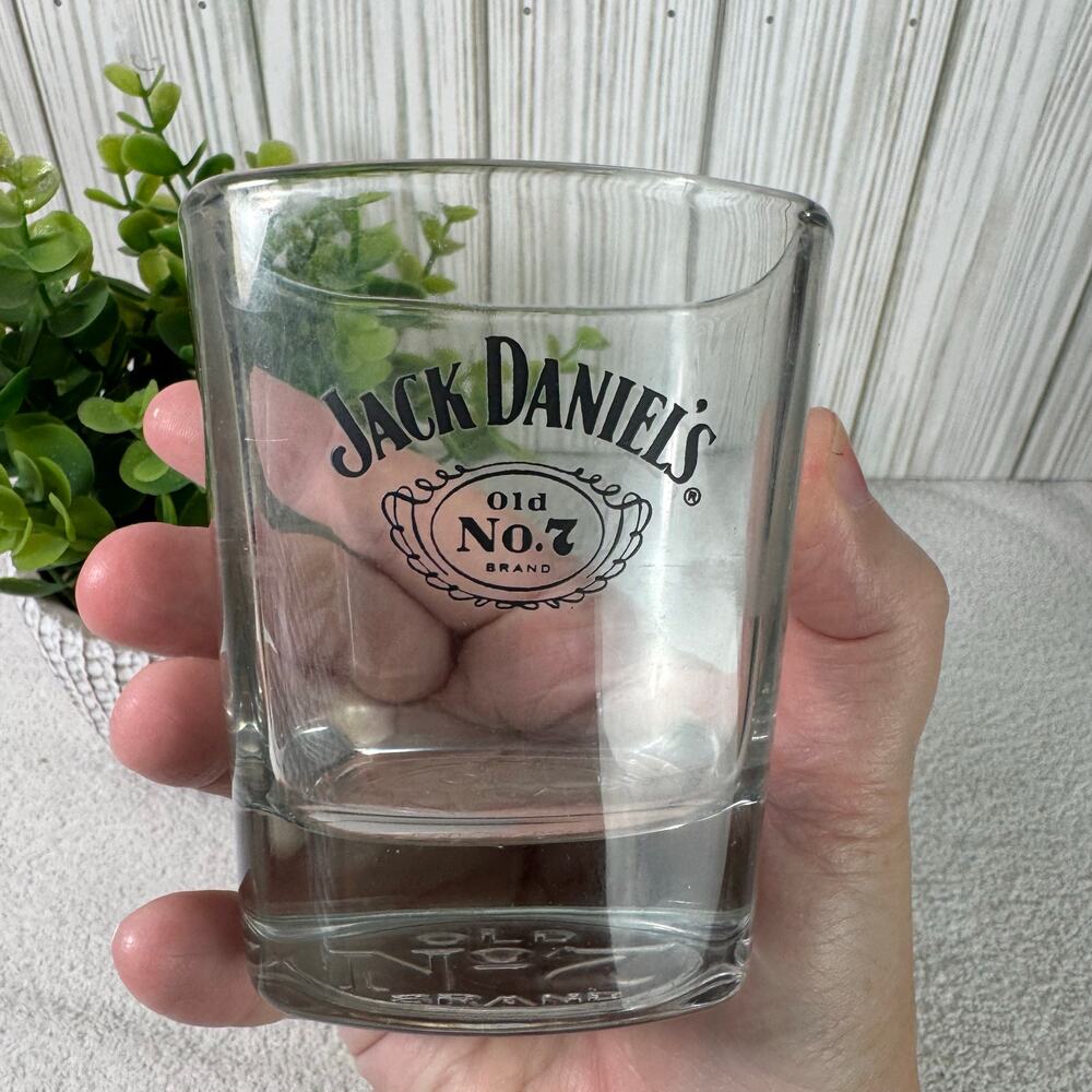 Jack Daniels‎ Old No. 7 Brand Square 8oz Low Ball Tumbler Rocks Glass